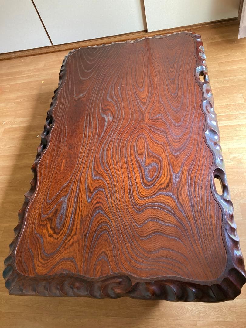 座卓 テーブル レトロ 一枚板 ヴィンテージ ローテーブル 家具 レトロ　昭和 一枚板 テーブル 座卓、ローテーブル ヴィンテージ品 レトロ 昭和