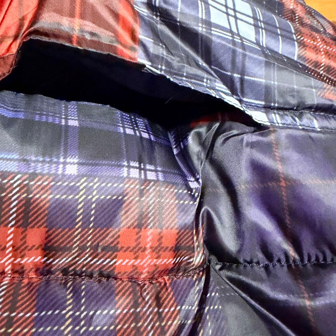 DOGDEPT ダウンベスト チェック柄 大型犬服 4L アウター 赤