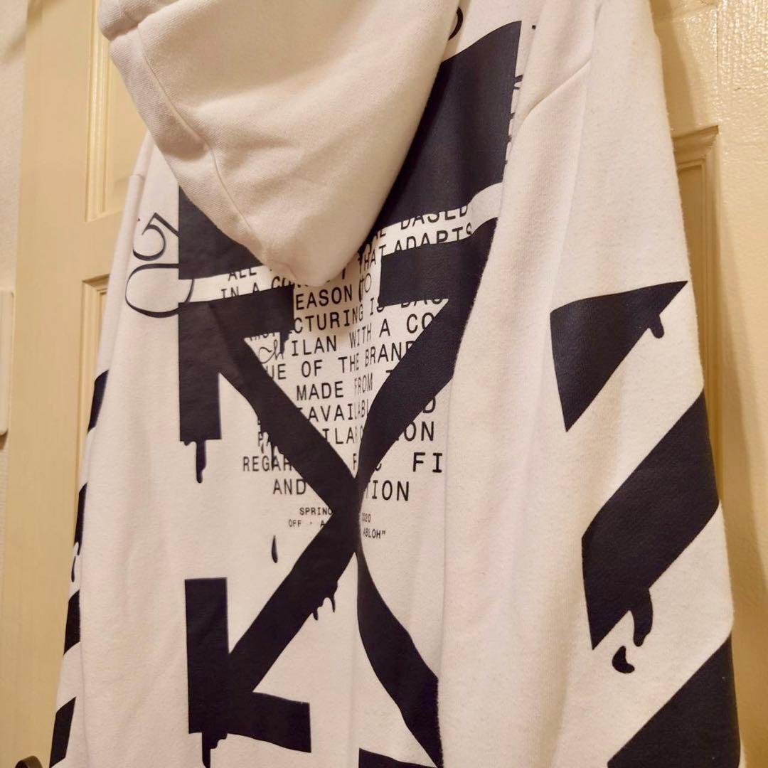 OFF-WHITE オフホワイト　パーカー　白　L