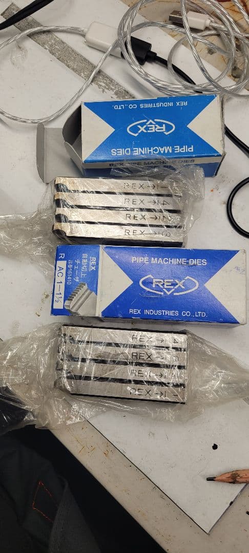 REX PIPE MACHINE DIES 25A-40A 15A-20A Rex Dies Compatible Pipe