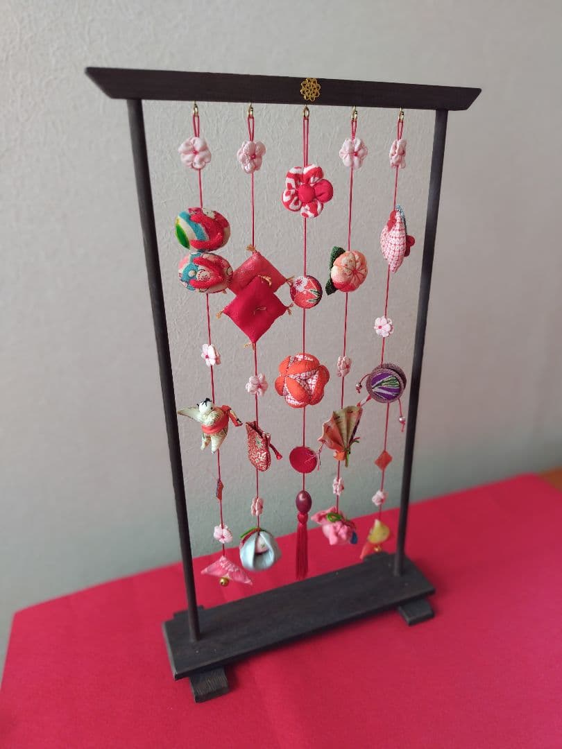 ②台付き吊るし雛'25＊手づくり＊正絹古布＊Urchin雑貨