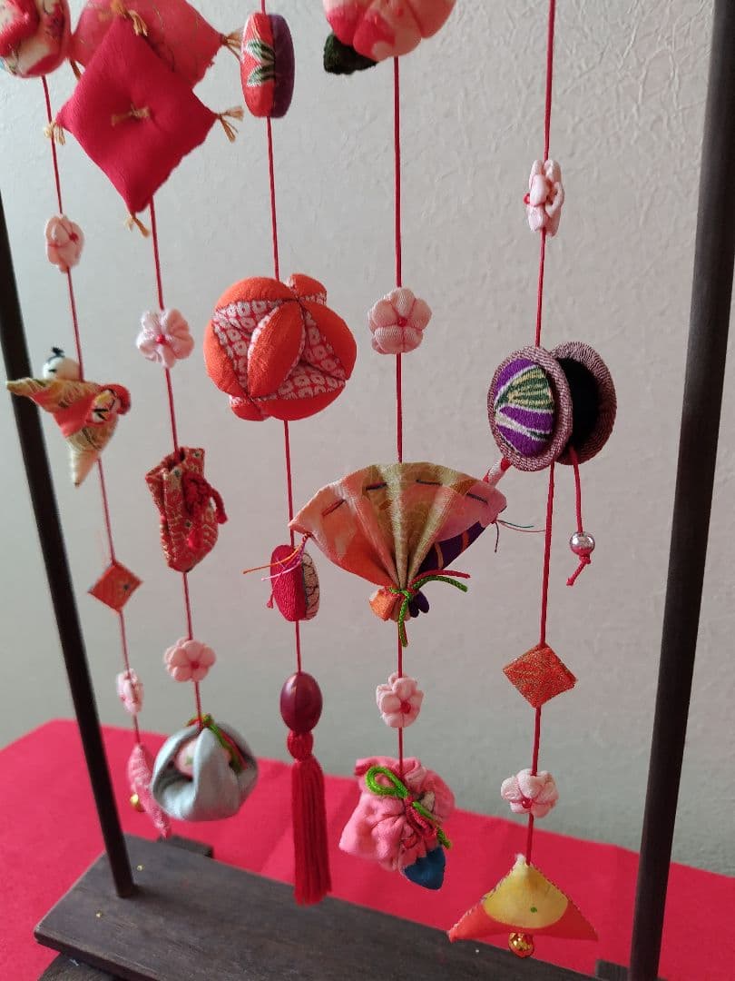 ②台付き吊るし雛'25＊手づくり＊正絹古布＊Urchin雑貨