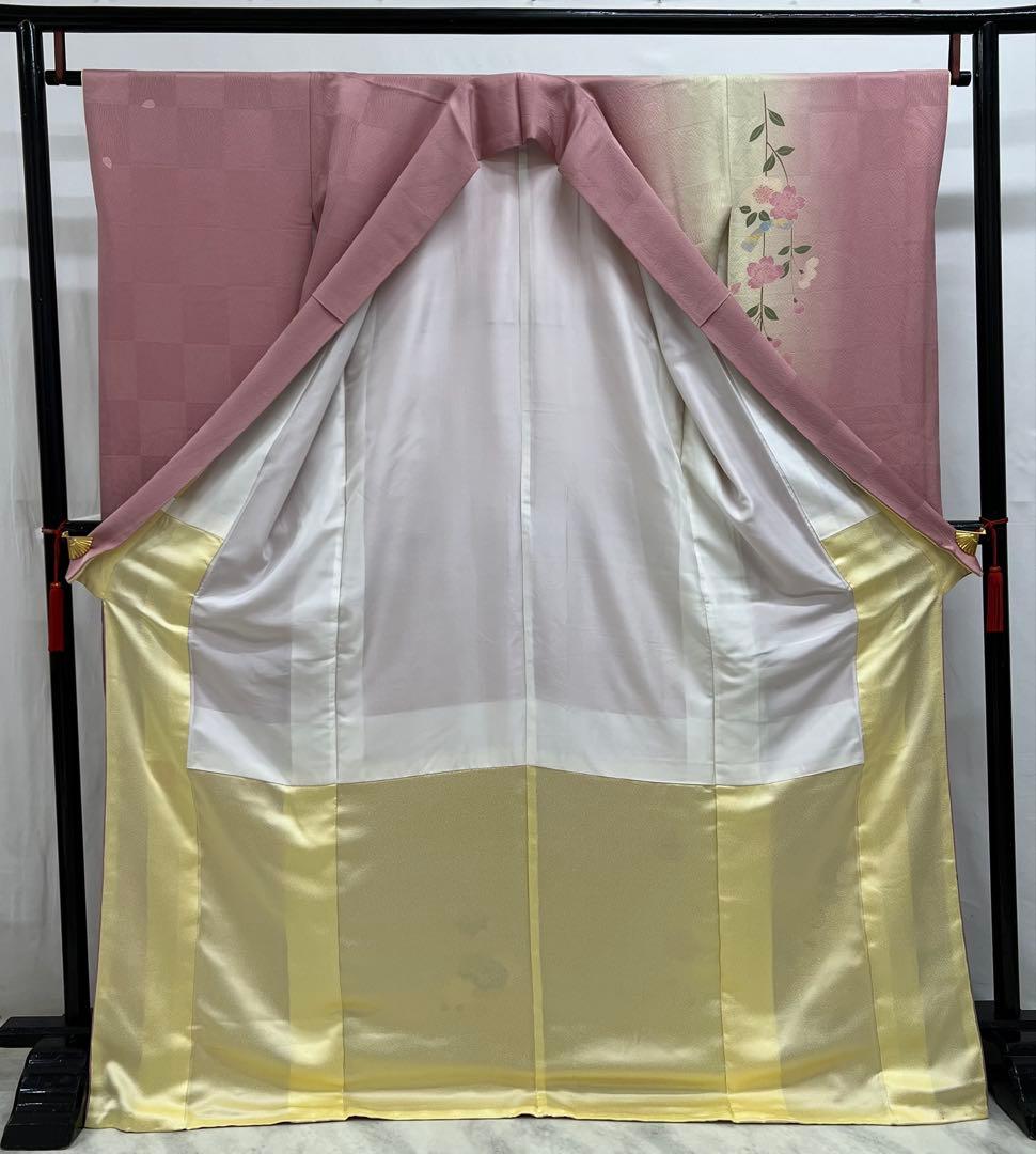 振り袖 フルセット 長襦袢付 ピンク 桜 梅 ガード加工 金彩加工 661