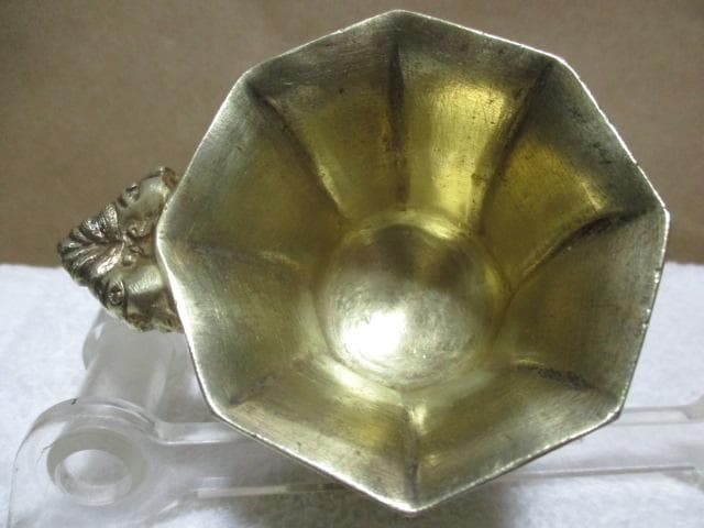 中国 唐代 舞伎八稜金杯 古箱付き N74-2