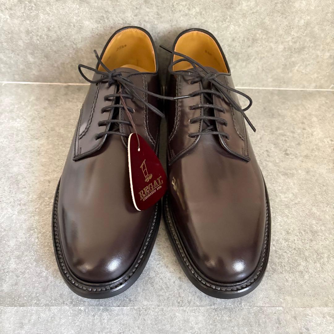 【新品】REGAL 2504 プレーントゥ ビジネスシューズ ダークブラウン