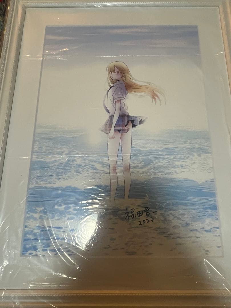 着せ恋展 福田晋一直筆サイン入り複製原画 喜多川海夢