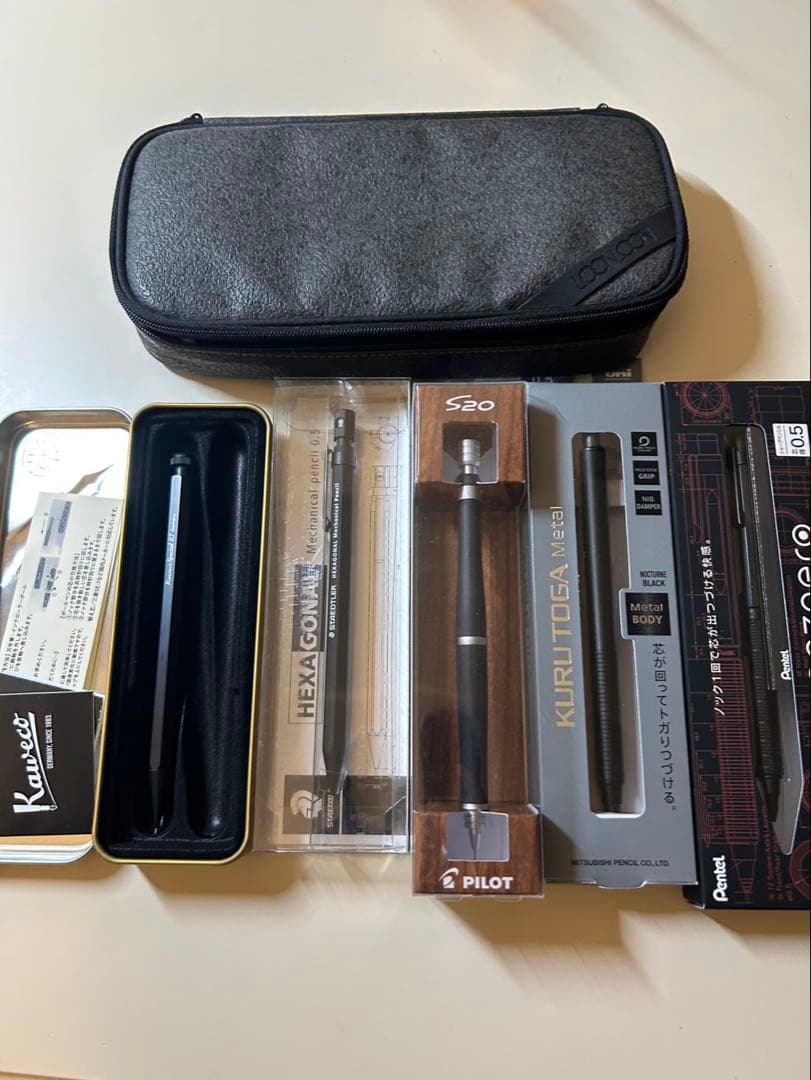 文房具まとめ売り カヴェコ シャーペン 筆箱付き BRAND：カヴェコ