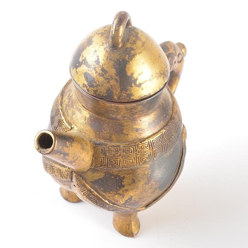 中国　古銅宣徳銅　霊芝摘　水注　水滴　D　R6503