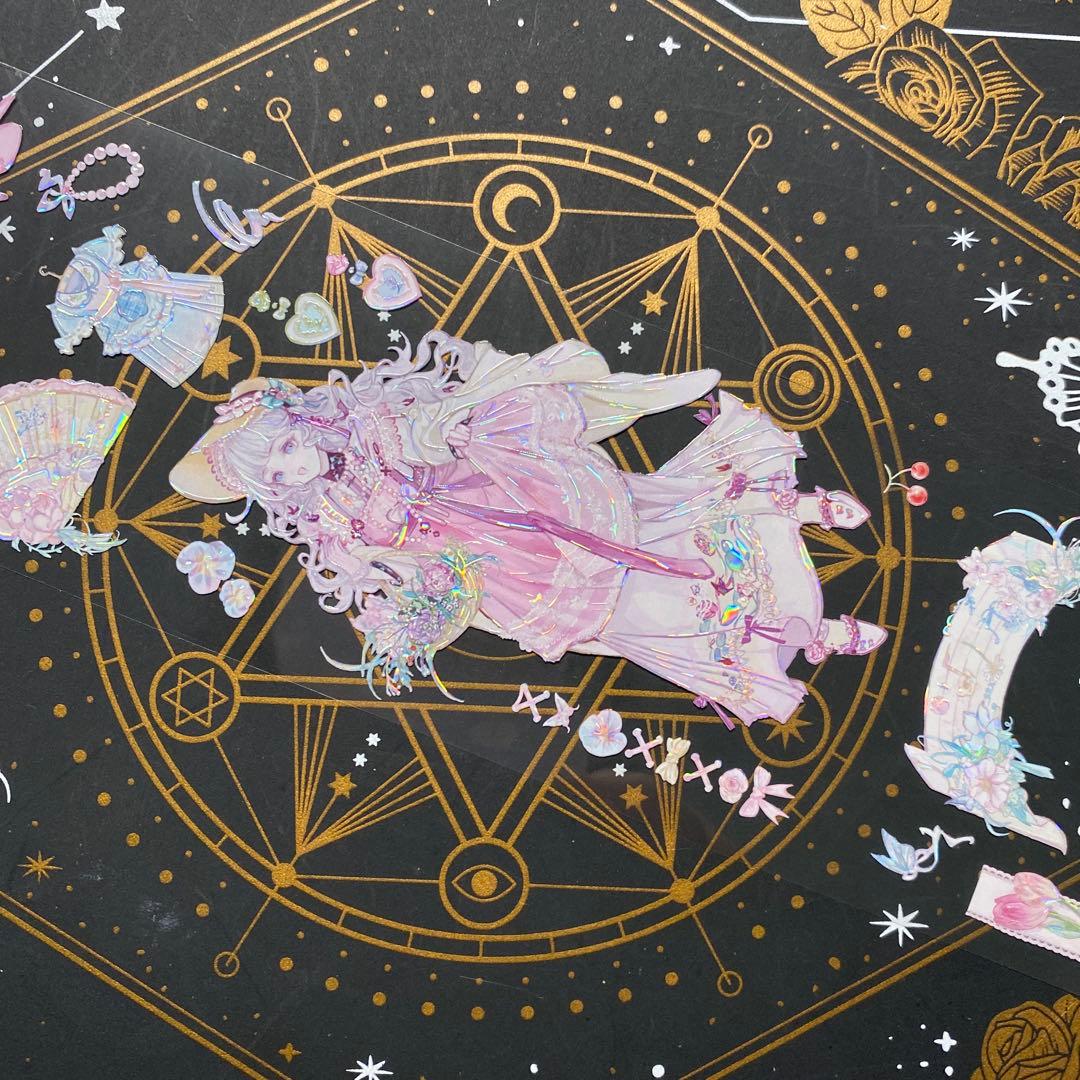 9238】海外 マステ 巻 貝殻光マスキングテープ 人物系 女の子残量多め