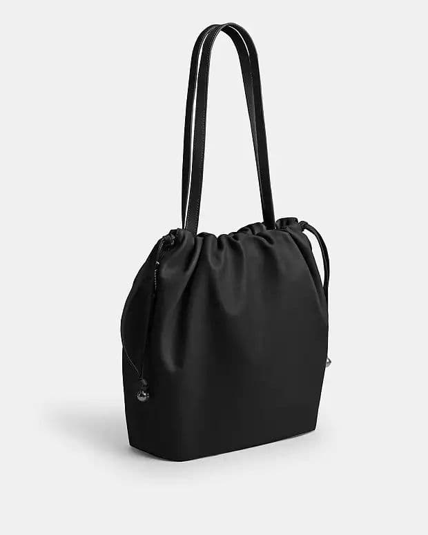 coach フェイ ドローストリング トート バッグ シルバー✕ブラック