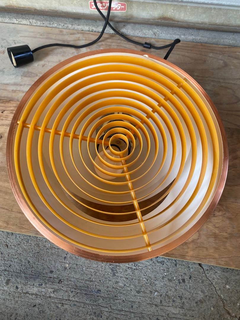 最終値下げ スペースエイジ 銅色 アルミペンダントライト 昭和レトロ