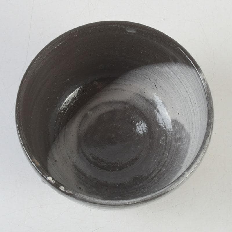 茶道具 出雲焼 十一代 長岡空権作 片身替 茶碗 共箱