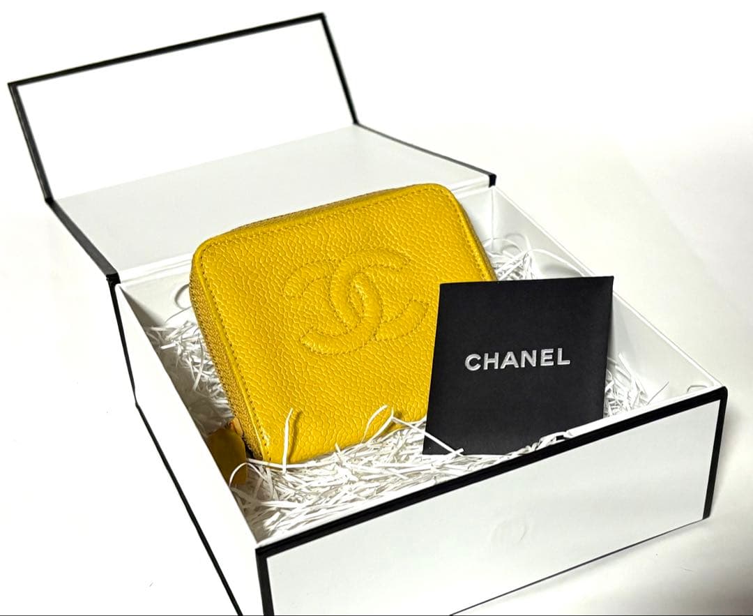 かおる！CHANELシャネル☆ケース イエローレザー ココマーク