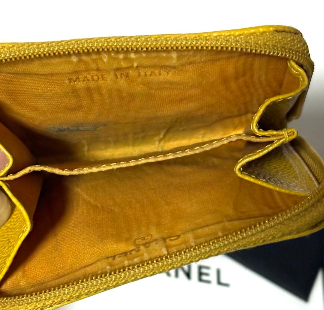 かおる！CHANELシャネル☆ケース イエローレザー ココマーク