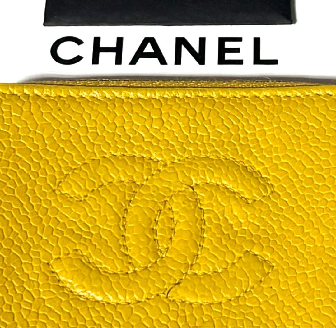 かおる！CHANELシャネル☆ケース イエローレザー ココマーク