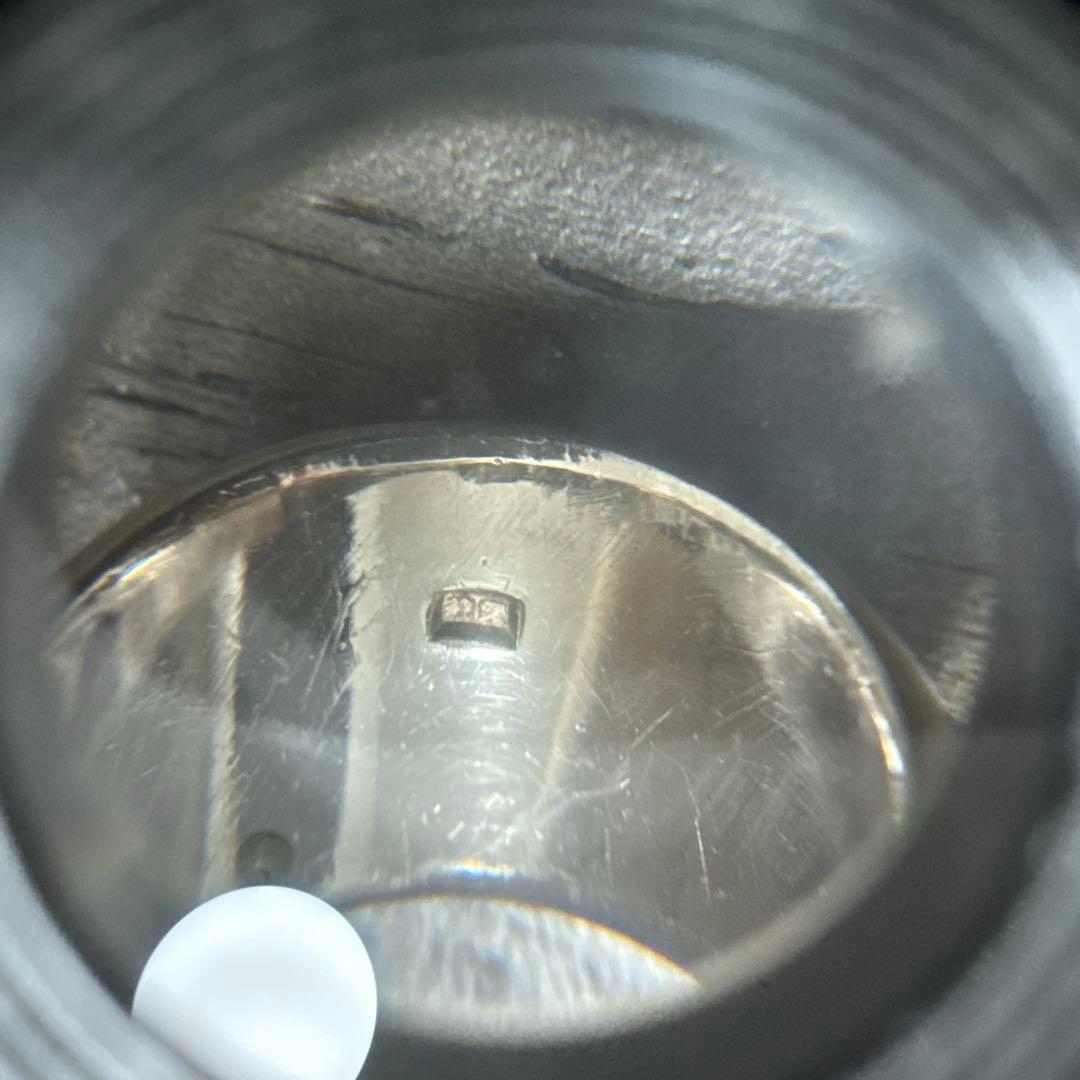 純銀　龍　手彫り　指輪　約26号