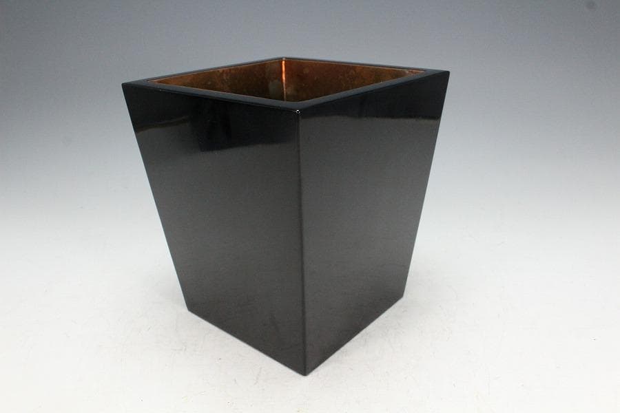 華道 漆塗り 釣瓶 花器 一対(K-A985)