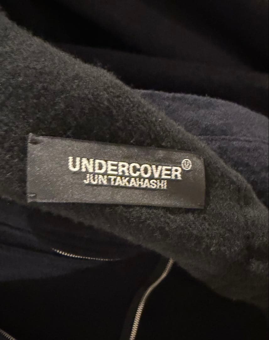 UNDERCOVER 縮絨　レイヤードコート　黒紺　2
