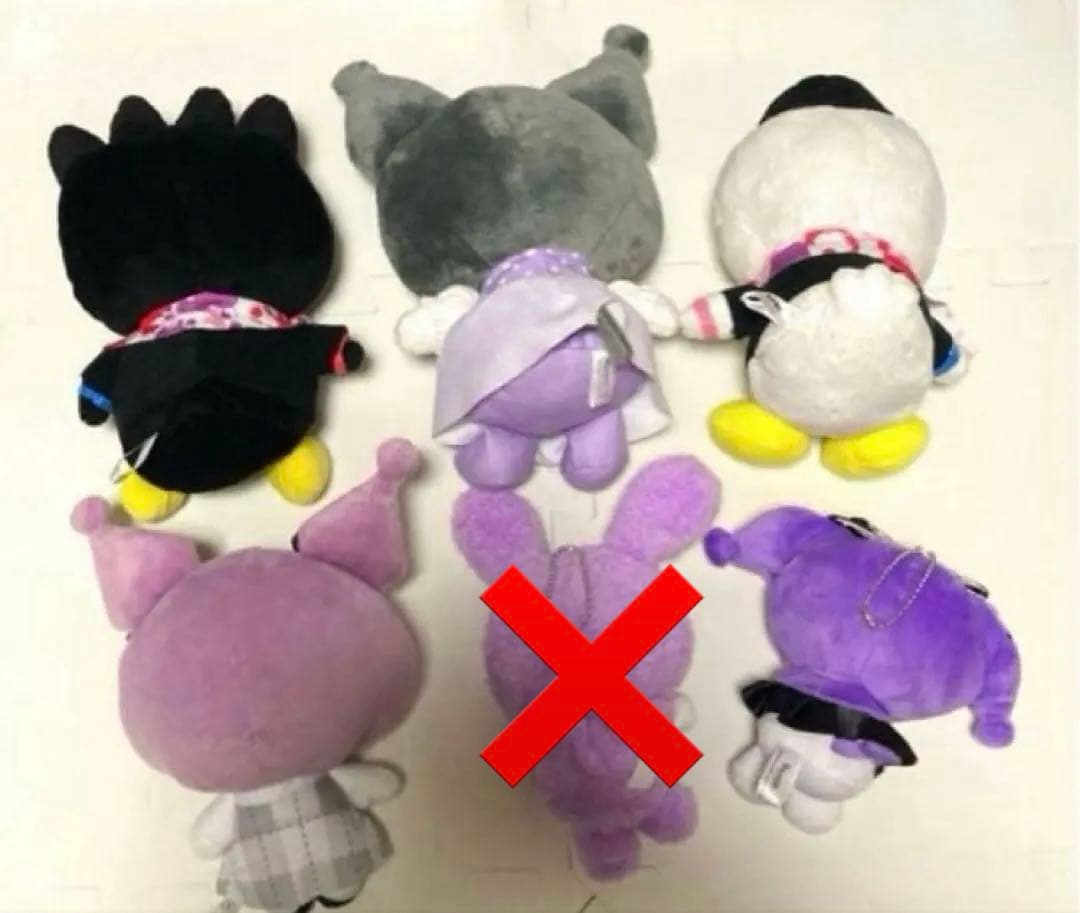 サンリオキャラクターズ ぬいぐるみ ジュエリーボックス クロミ他 バラ