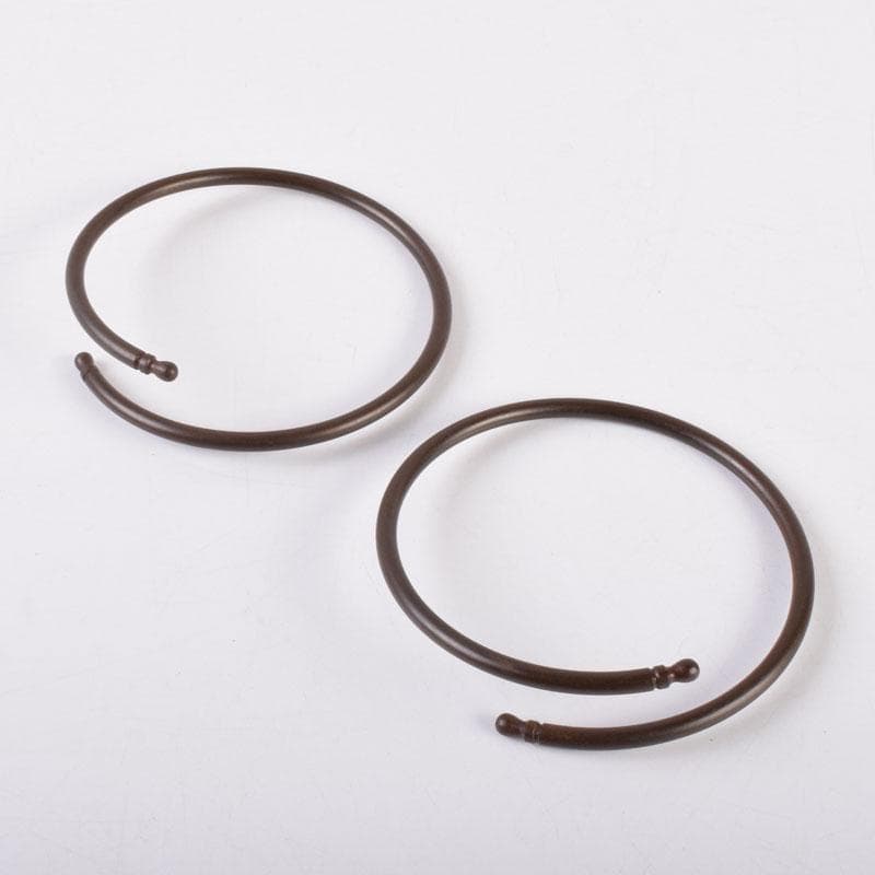 茶道具 御釜師 十三代宮崎寒雉造 釜環 丸環 一對 共箱 V 8470 - メルカリ