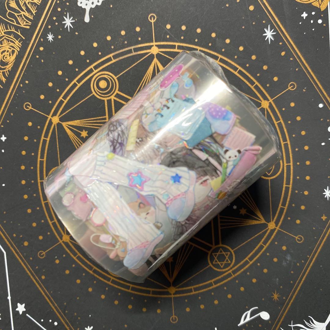 G】海外 10m巻 貝殻光マスキングテープ 人物系/動物系/女の子