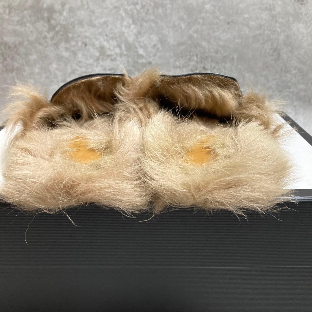 GUCCI グッチ プリンスタウン　37 エンブロイダリー　　ファー　ミュール