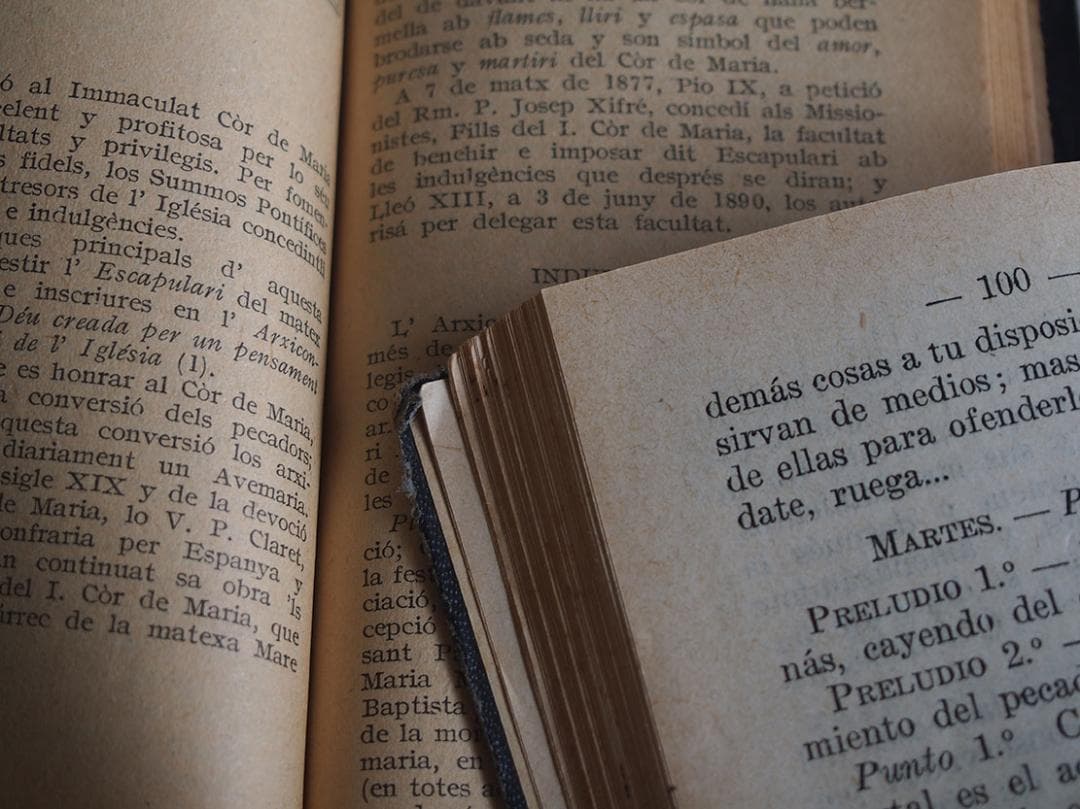 カトリック 古い本2冊ミサ典礼書 MISAL 1900年 アンティーク/K269