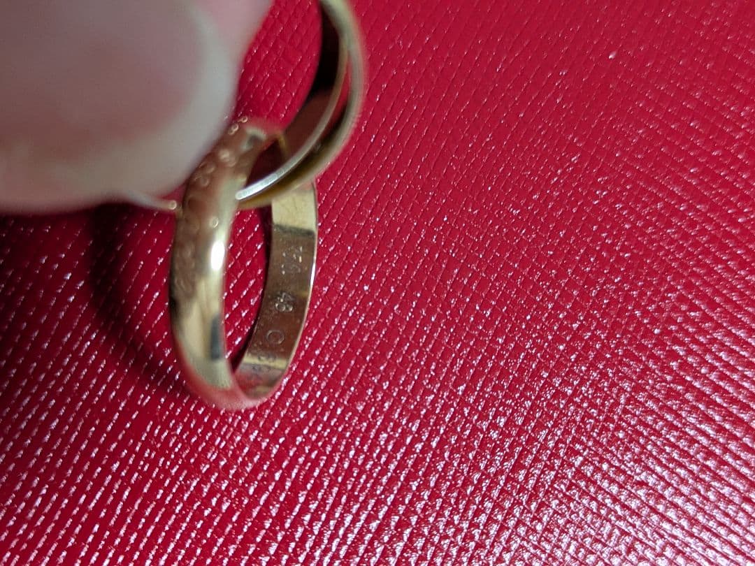 大丸正規店購入　Cartier ゴールド 3連リング　　　　　 48
