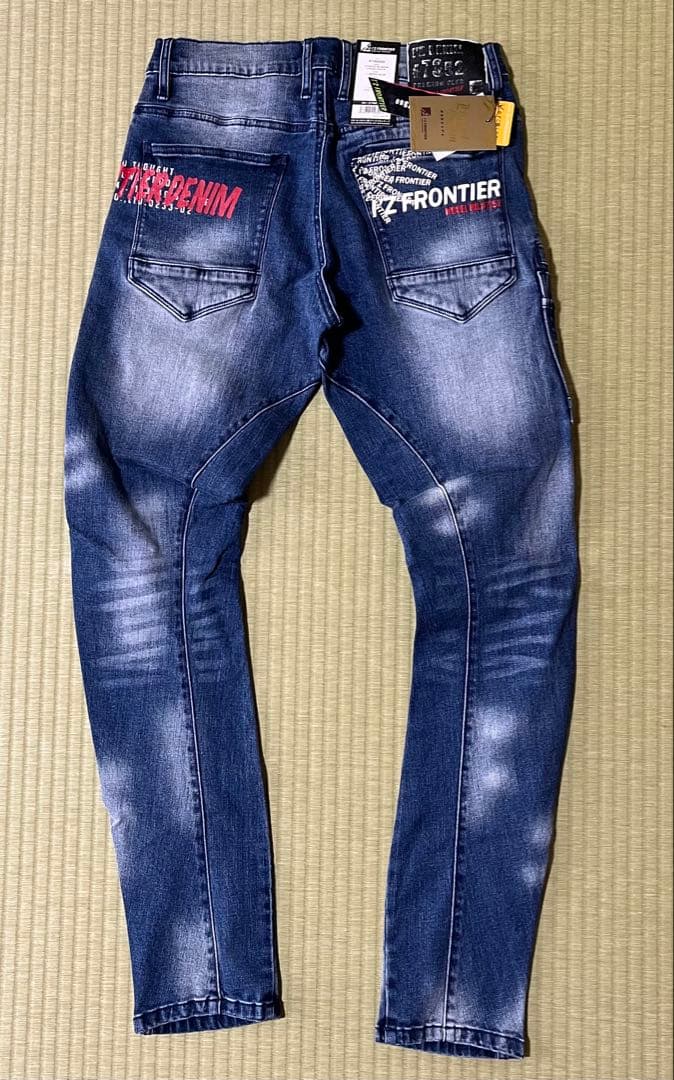 アイズフロンティア７３５０ＳデニムＧ４Ｌ寸カーゴパンツ96cm上下組インディゴ