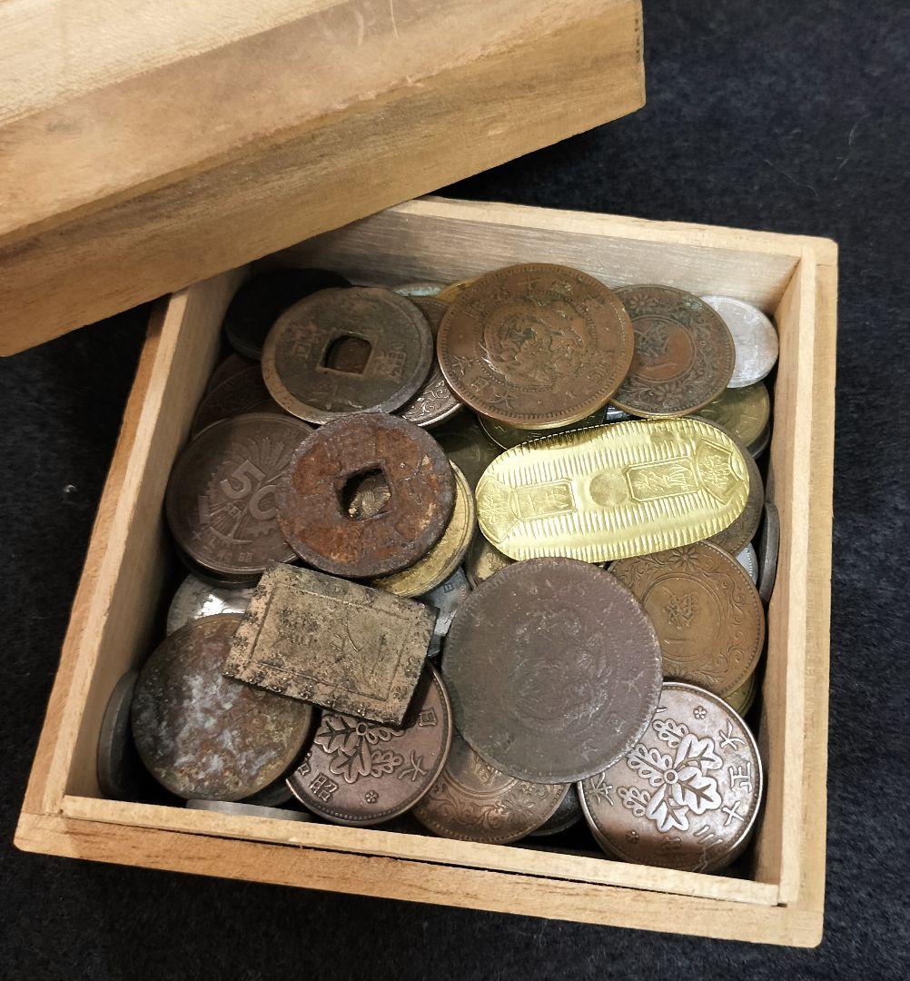 雑銭古銭穴銭色々 桐箱おまけ 一分銀万延小判銅銭お宝探し - メルカリ