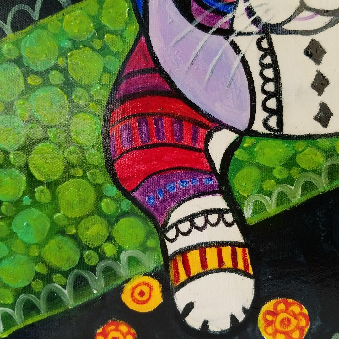 油絵 専用 カラフルになったやんちゃねこ