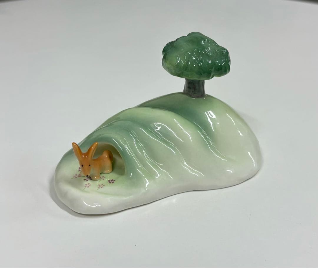 メ*よ様 星の王子さま陶器人形 キツネのほこら(箱付き) 402