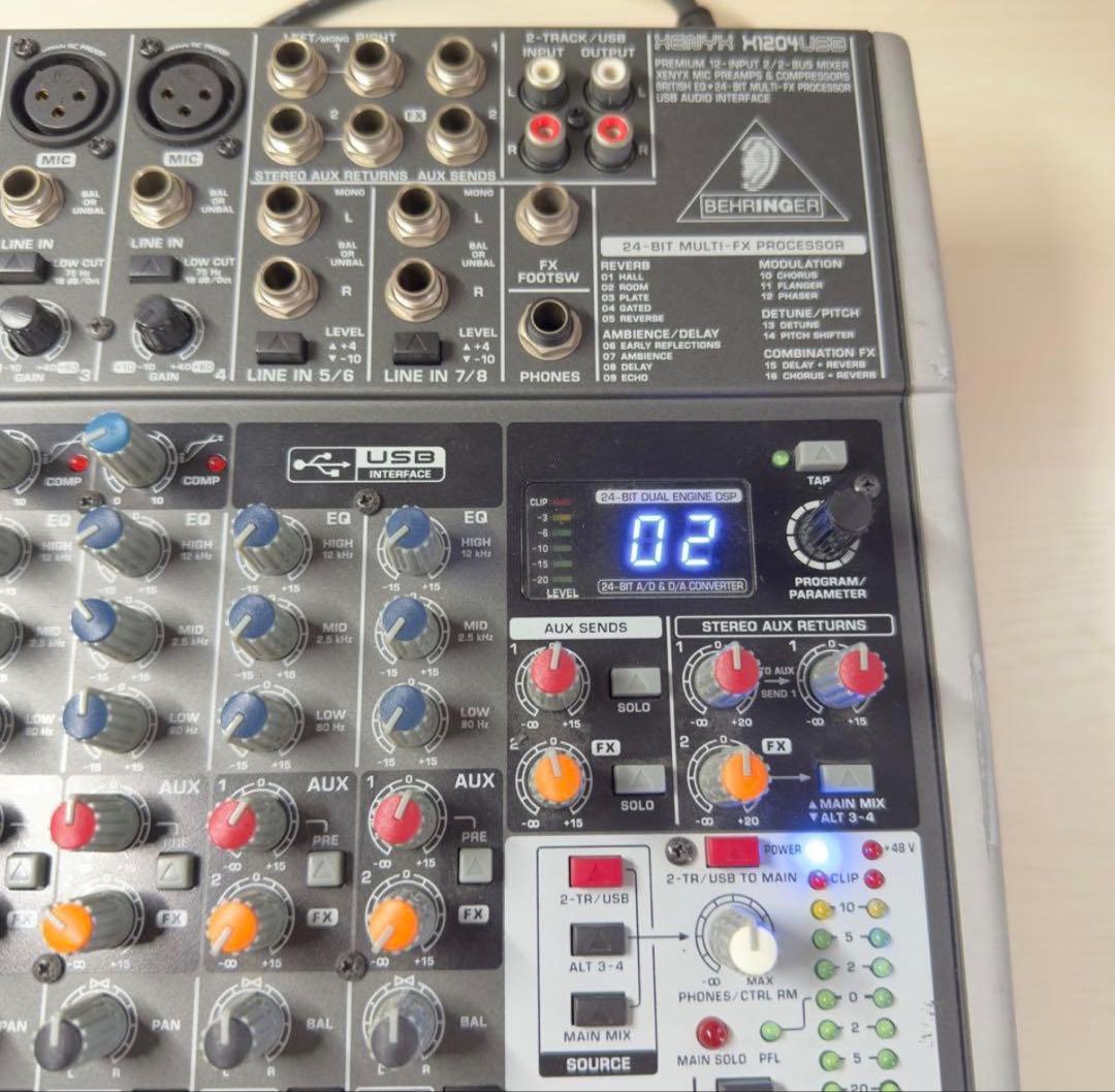 即日発送Behringer XENYX X1204USB アナログミキサー動作品