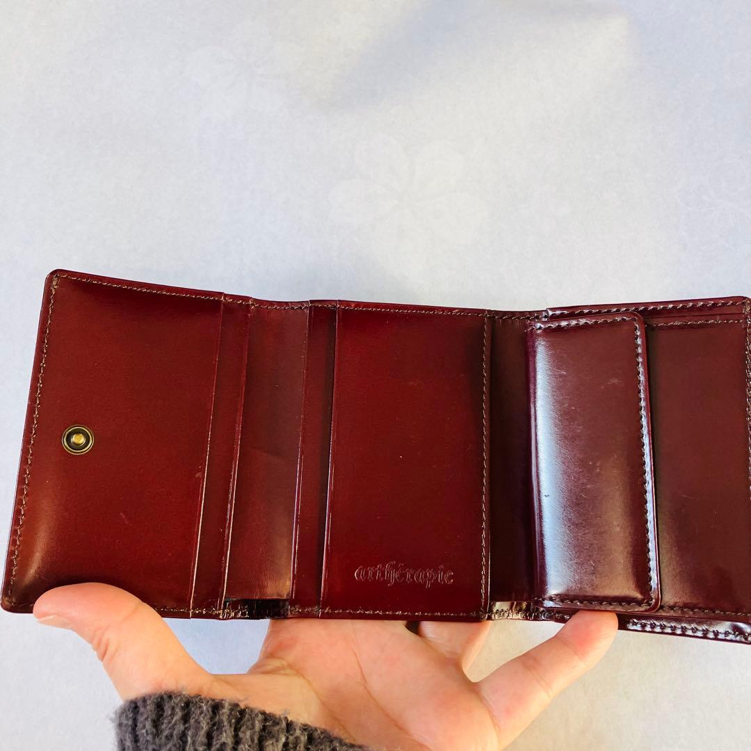 artherapie アルセラピィ三つ折りコンパクト ローズ薔薇 本革 日本製