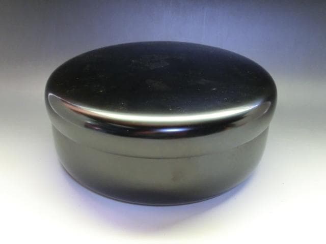 喰籠■平安 沾美堂 山下鐡三郎商店 京都漆器 黒漆塗り 金箔 金彩 丸食篭 骨董