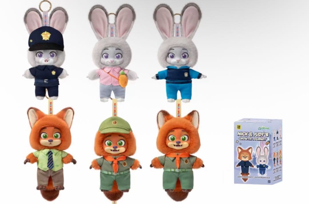 【新品】ズートピア　ディズニー　ぬいぐるみ　6個セット　ニック　ジュディ