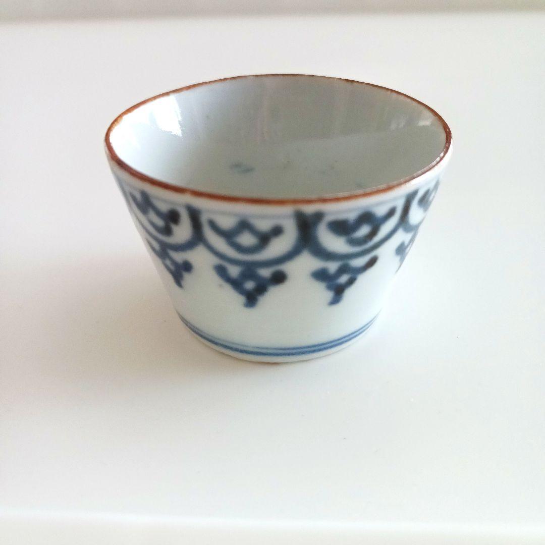 古伊万里 瓔珞文 江戸後期 ぐい呑み