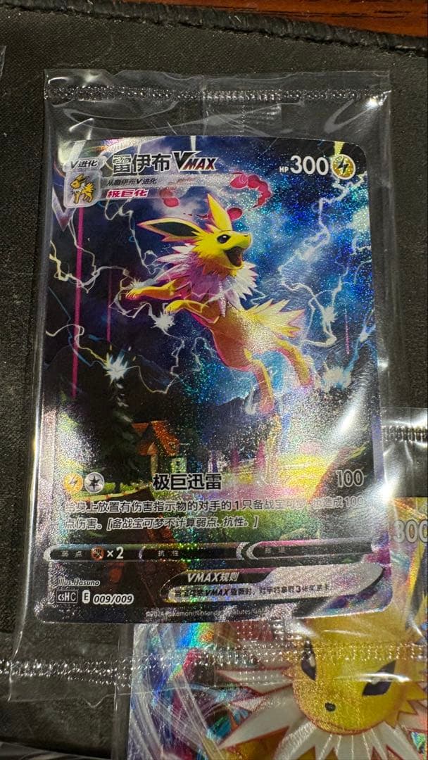 夏ポケカ シャワーズ ブースター サンダース VMAX 中国語　9枚セット