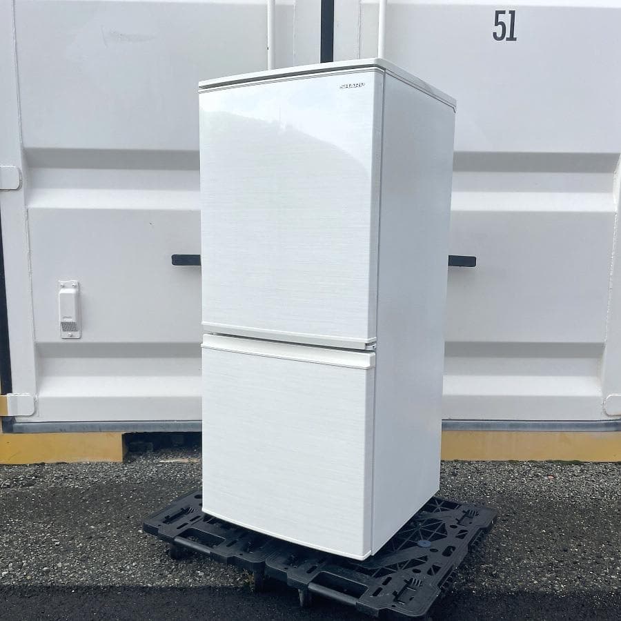 シャープ 冷蔵庫 137L SJ-D14E-W つけかえどっちもドア 自動霜取り