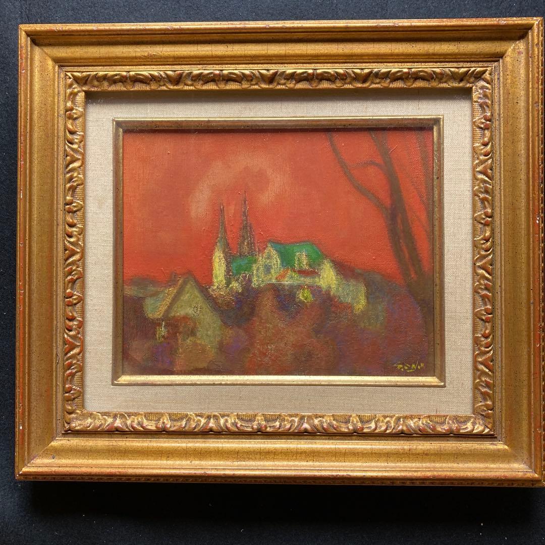 小野末 「聖堂」3F 額縁38.5×44絵￼22.1×27.3cm 紙箱付