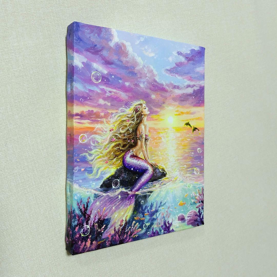 【陽を浴びて】アクリル画 F3 風景画 絵画