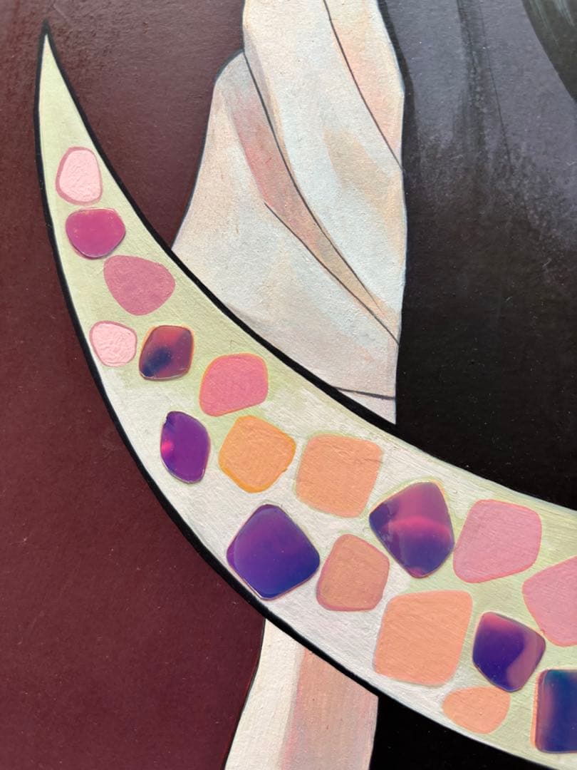 大槻香奈　「月の器」　アクリル・ガッシュの少女のポートレート