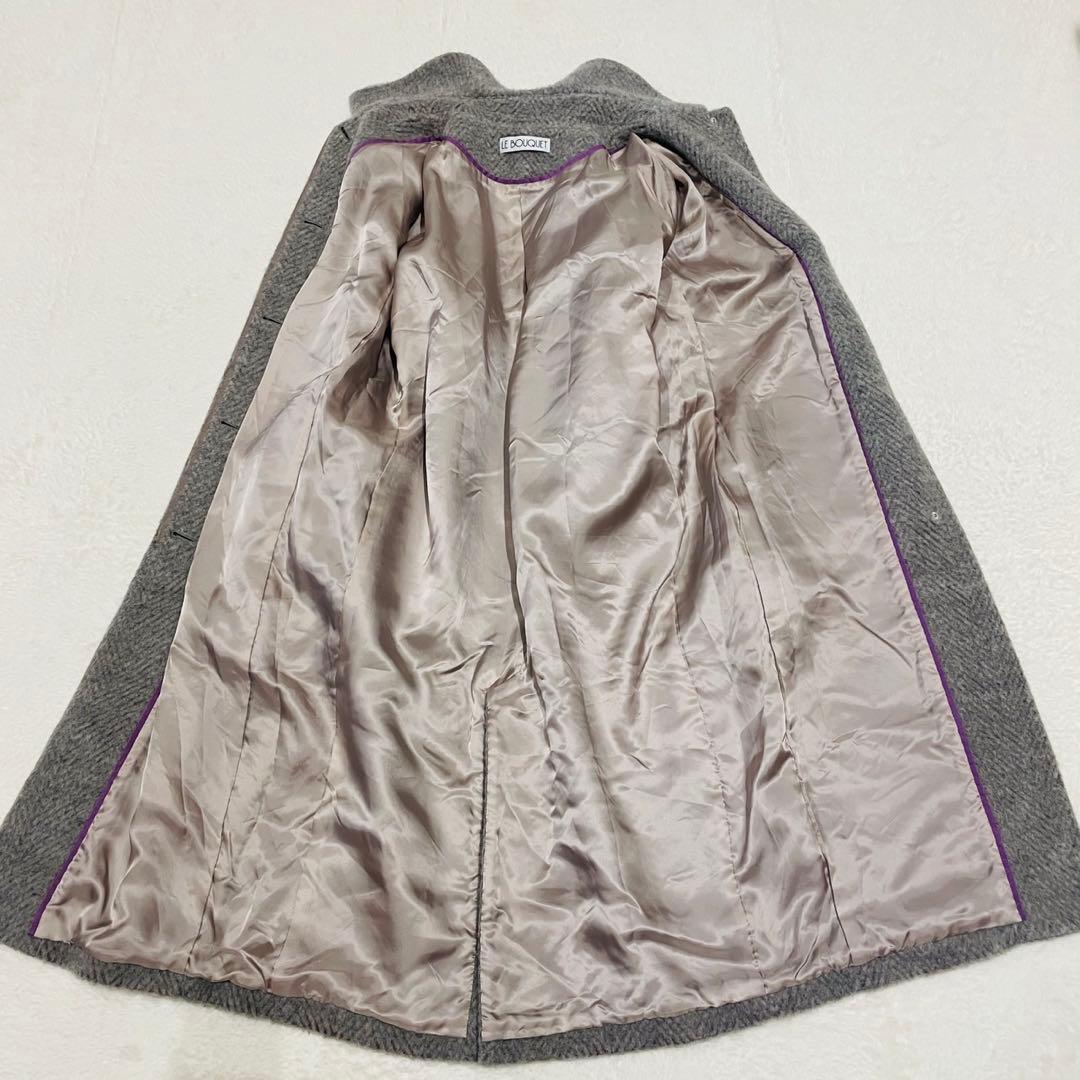 定価16万】ルブーケ LE bouquet ロングコート ヘリンボーン グレー