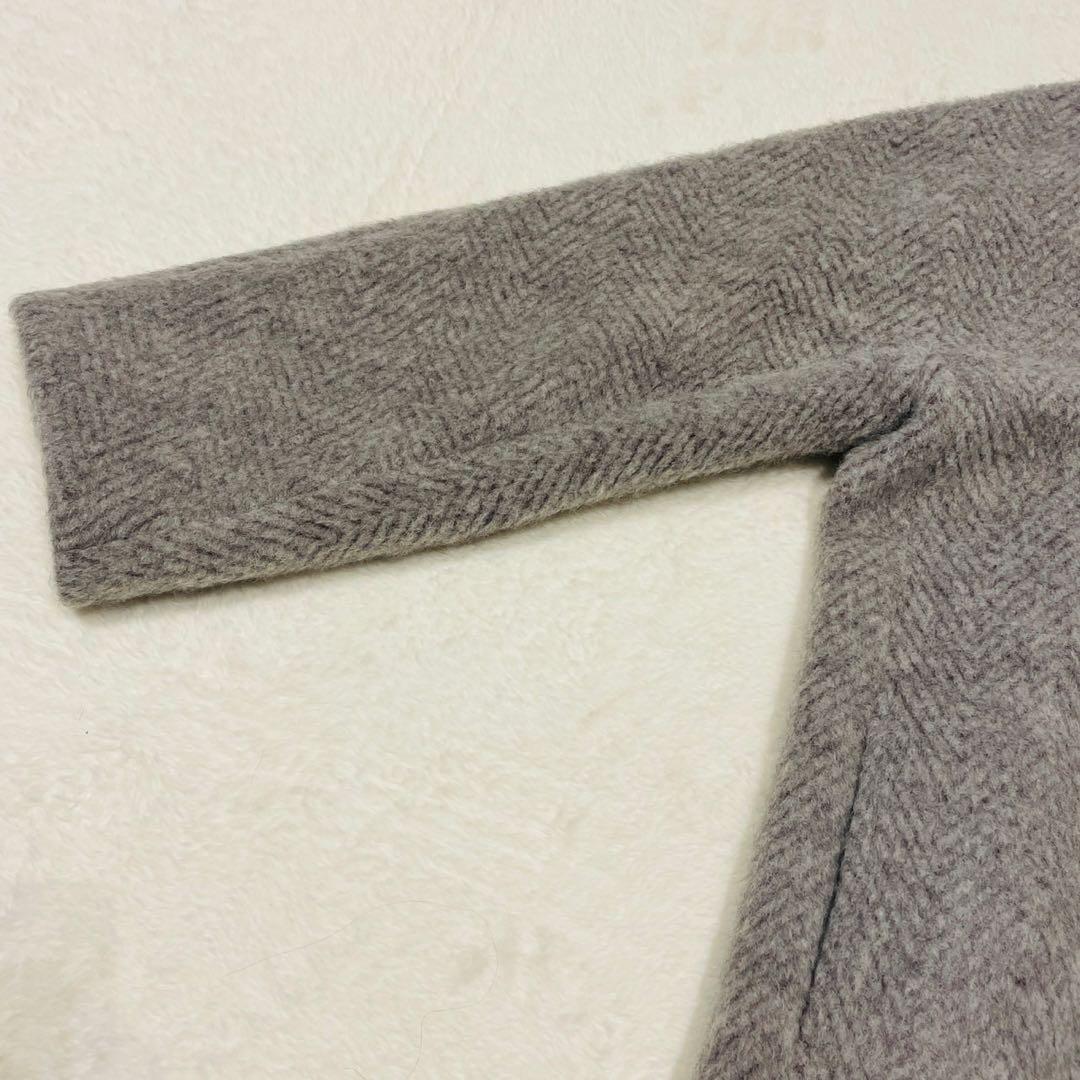 定価16万】ルブーケ LE bouquet ロングコート ヘリンボーン グレー