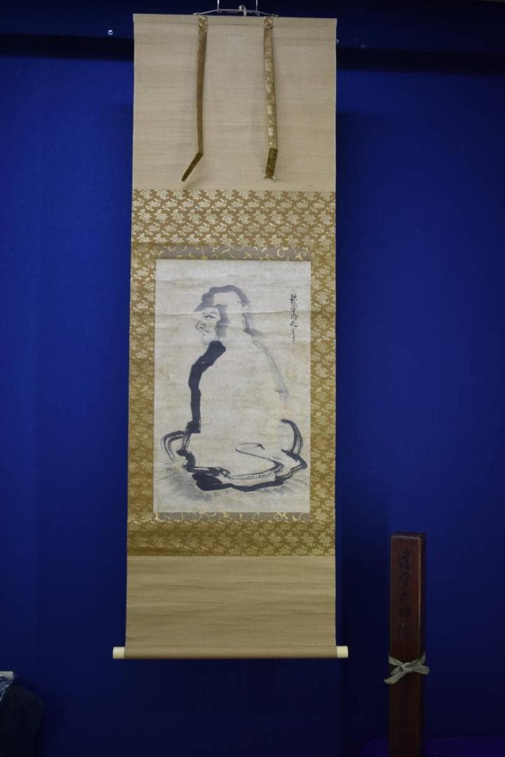 真作/佐野龍雲/達磨大師像図/達磨/布袋屋掛軸HJ-148 - メルカリ