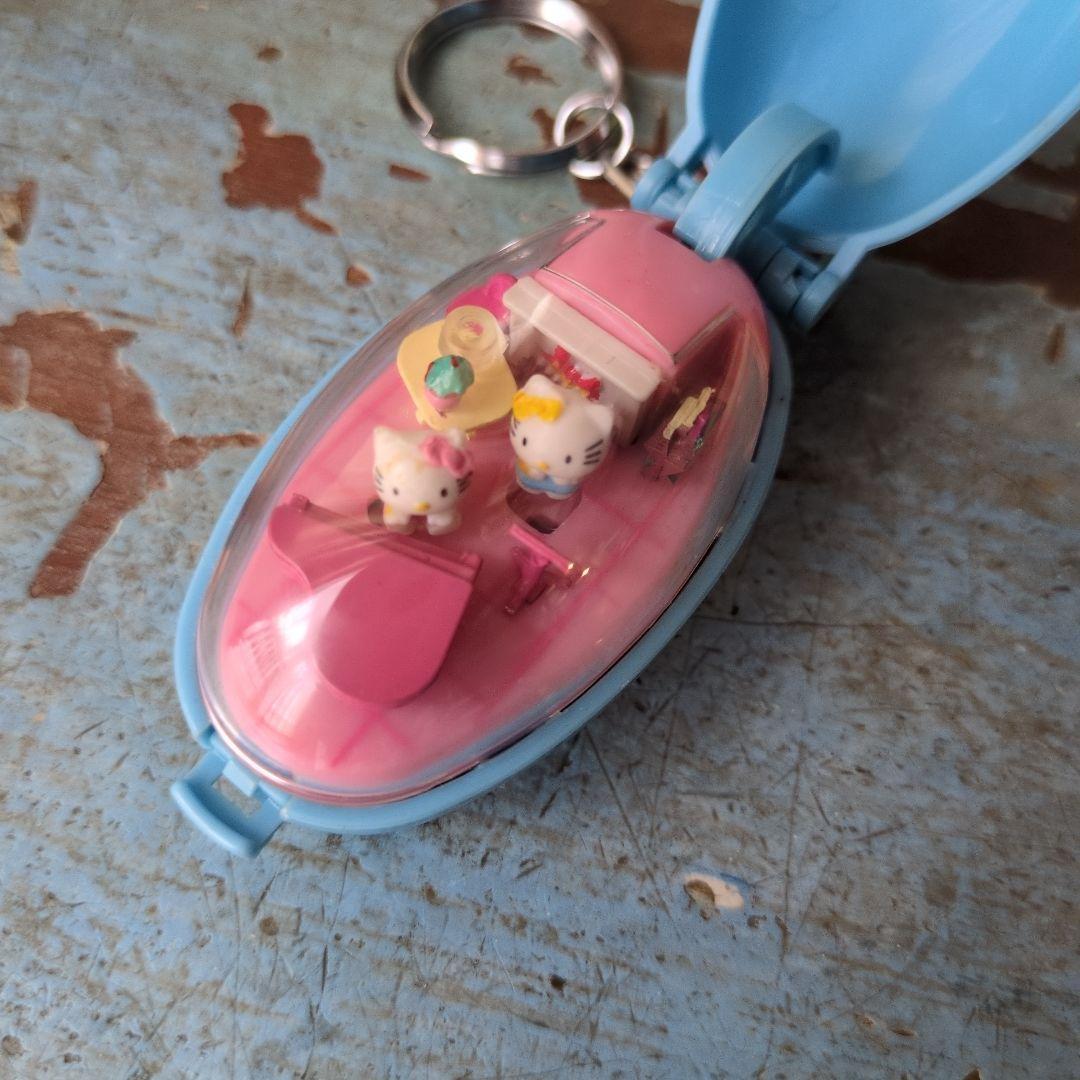 ハローキティ ポケットクリッター レア 水色 ライトブルー 平成レトロ