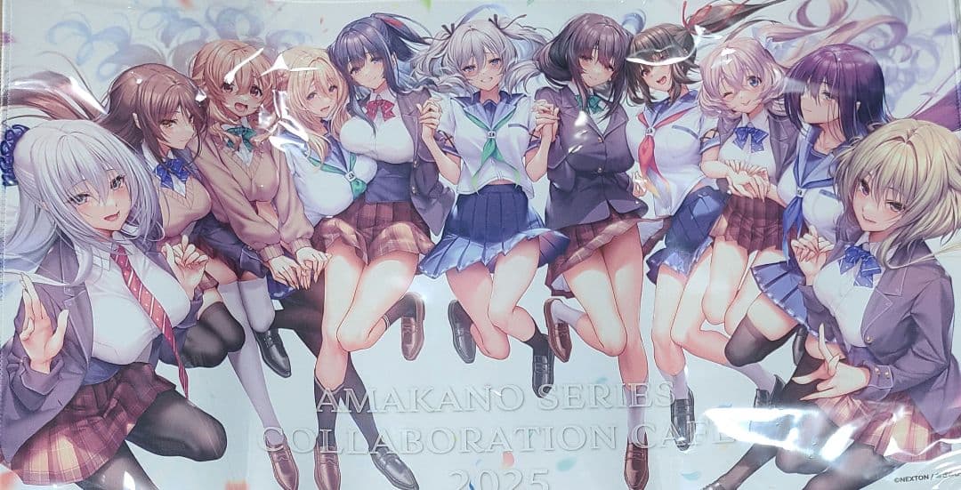 アマカノ　コラボカフェ　限定　ラバーマット　デスクマット　黒姫結灯　ピロ水