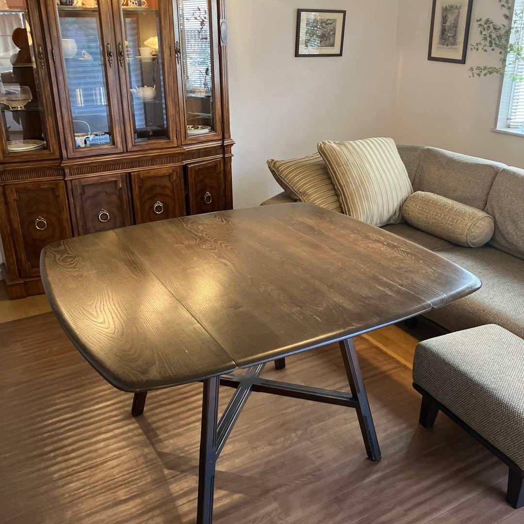 希少！値下げ！アーコール 社　ドロップリーフテーブル Ercol Oval Drop Leaf Table / アーコール ドロップ リーフ テーブル