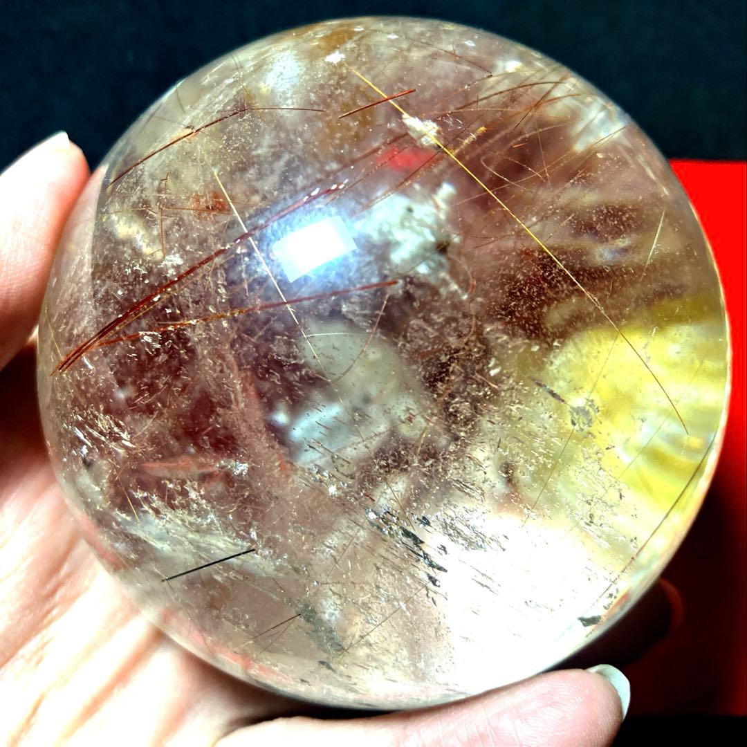 写真現品一点物】 極上ゴールドルチルクォーツ（金針水晶）14ミリ