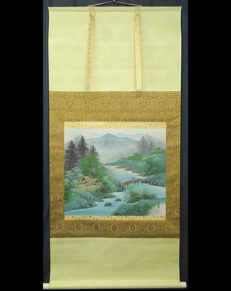 真作/百々廣年/百錬祇翁禅師/山水/三幅対/江戸後期/掛軸/名家伝来AE-289